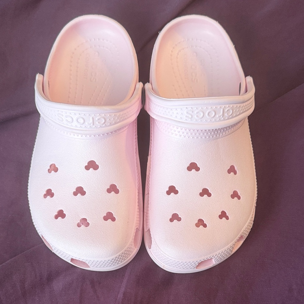 Adult Disney Crocs Pink with Heel Strap